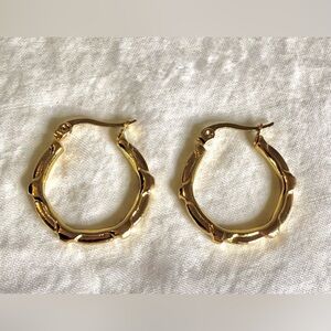 Stainless Steel Gold Hoop Earrings